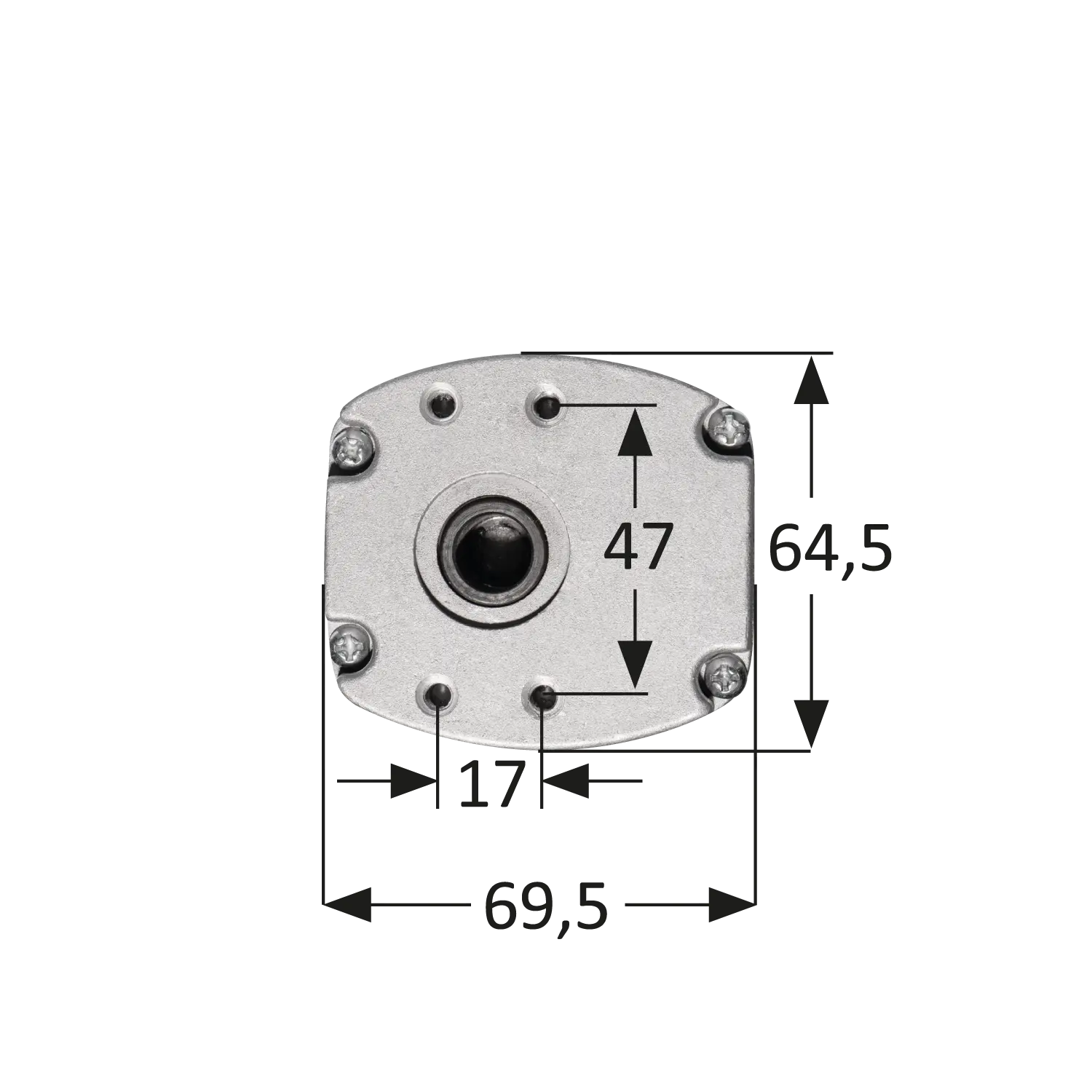Moteur pour volet roulant SP-NHK BR 2 avec dimensions